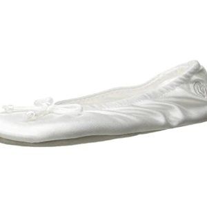 Isotoner Women's Satin Ballerina Slipper with Bow